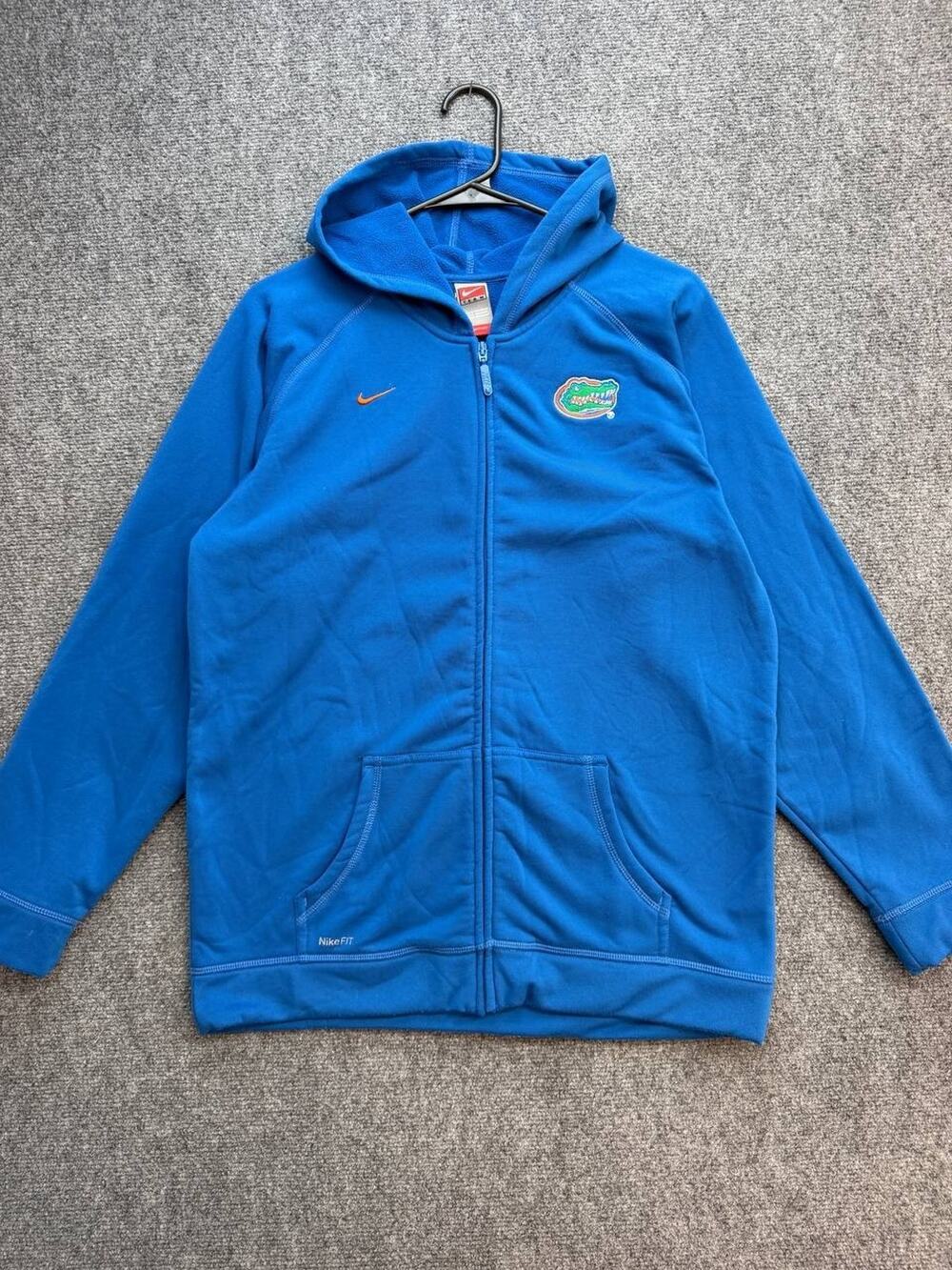 Nike Team Florida Gators Men’s L Blue Full Zip Fit Dry Hoodie NCAA